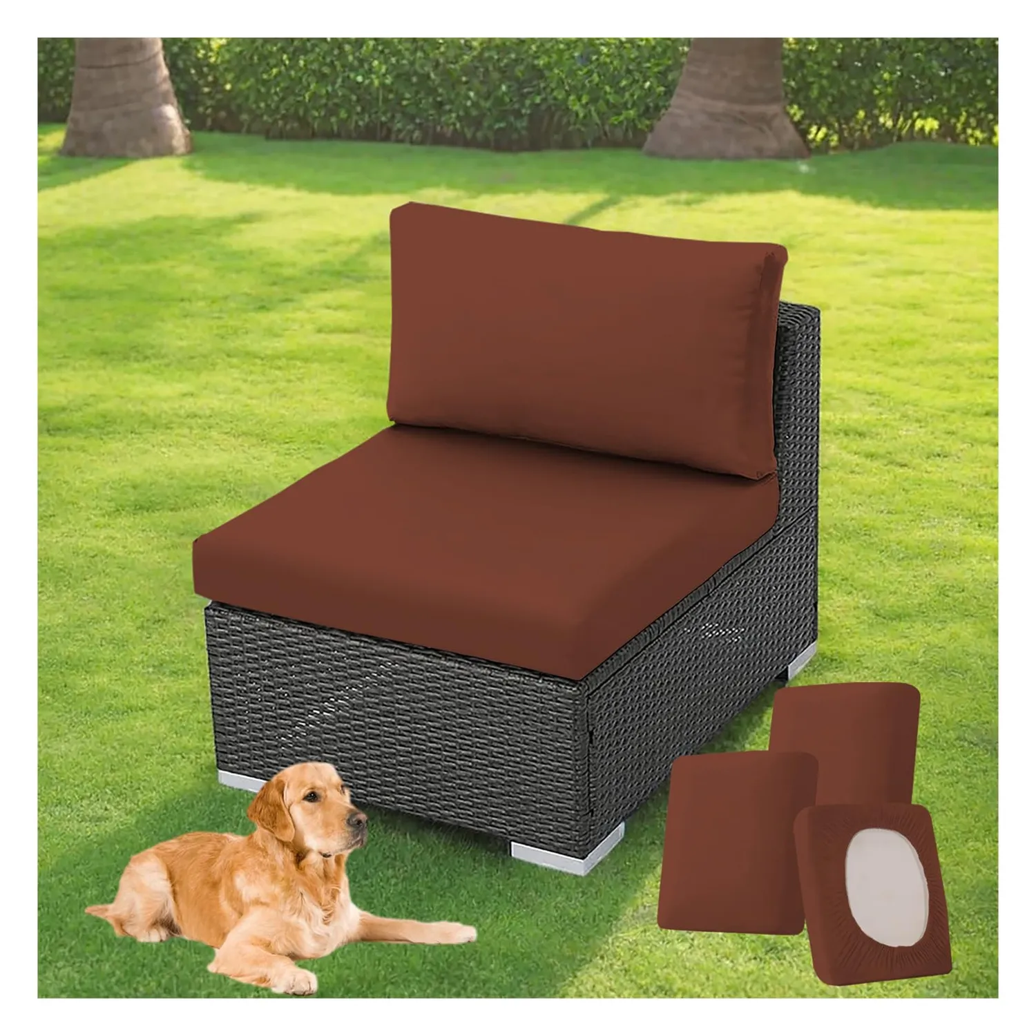 HonunGron Sitzkissenbezug Lounge Marine 100-125cm 1Stk