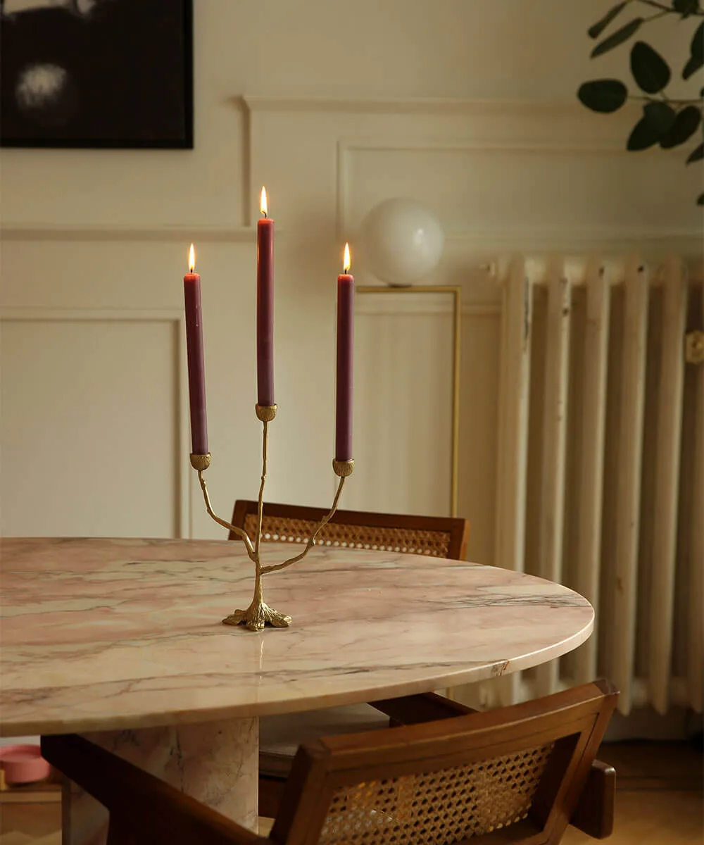 Doing Goods Misty Triple Kerzenhalter 3-armig Messing 30cm