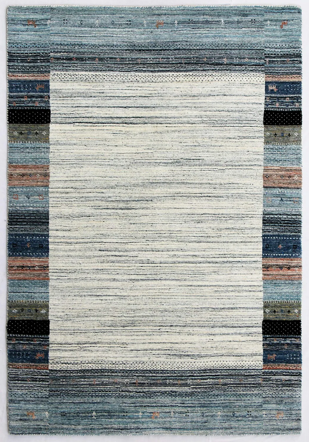 THEKO Nebraska Wollteppich Bunt 60x90 cm Schurwolle