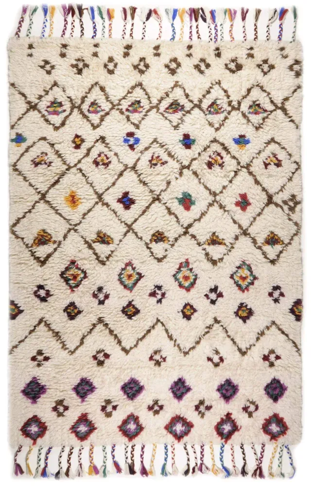 THEKO Nomadic Design Teppich Beige 140x200 Wolle