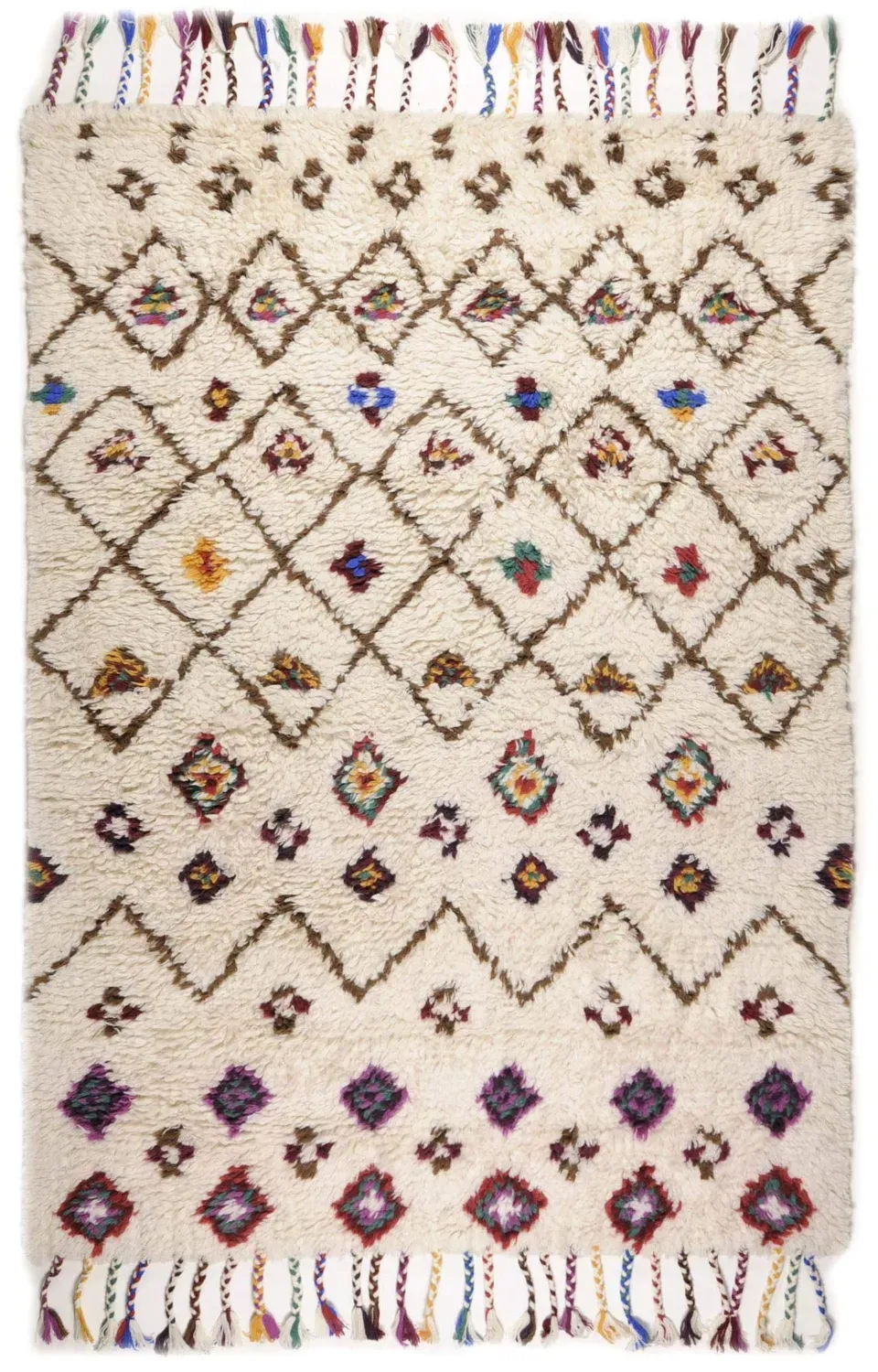 THEKO Nomadic Design Teppich Beige 140x200 Wolle