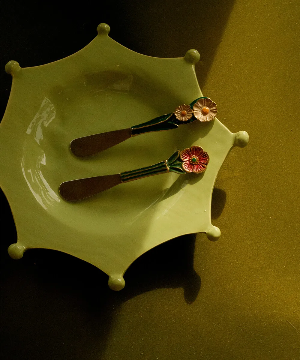 Doing Goods Posy Buttermesser Set 2-teilig floral Gold