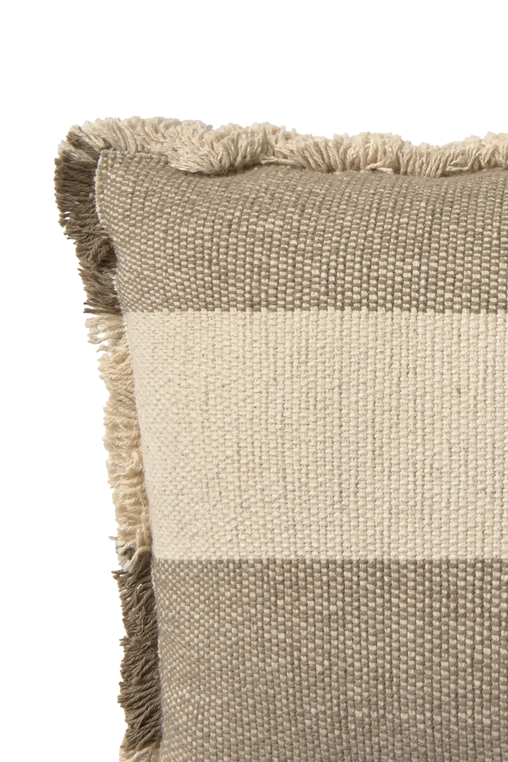 Lorena Canals Lines Brown Kissen 30x50 Handwebung