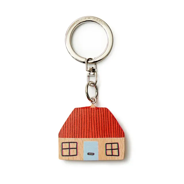 Donna Wilson House Schlüsselanhänger Holz 3,5cm