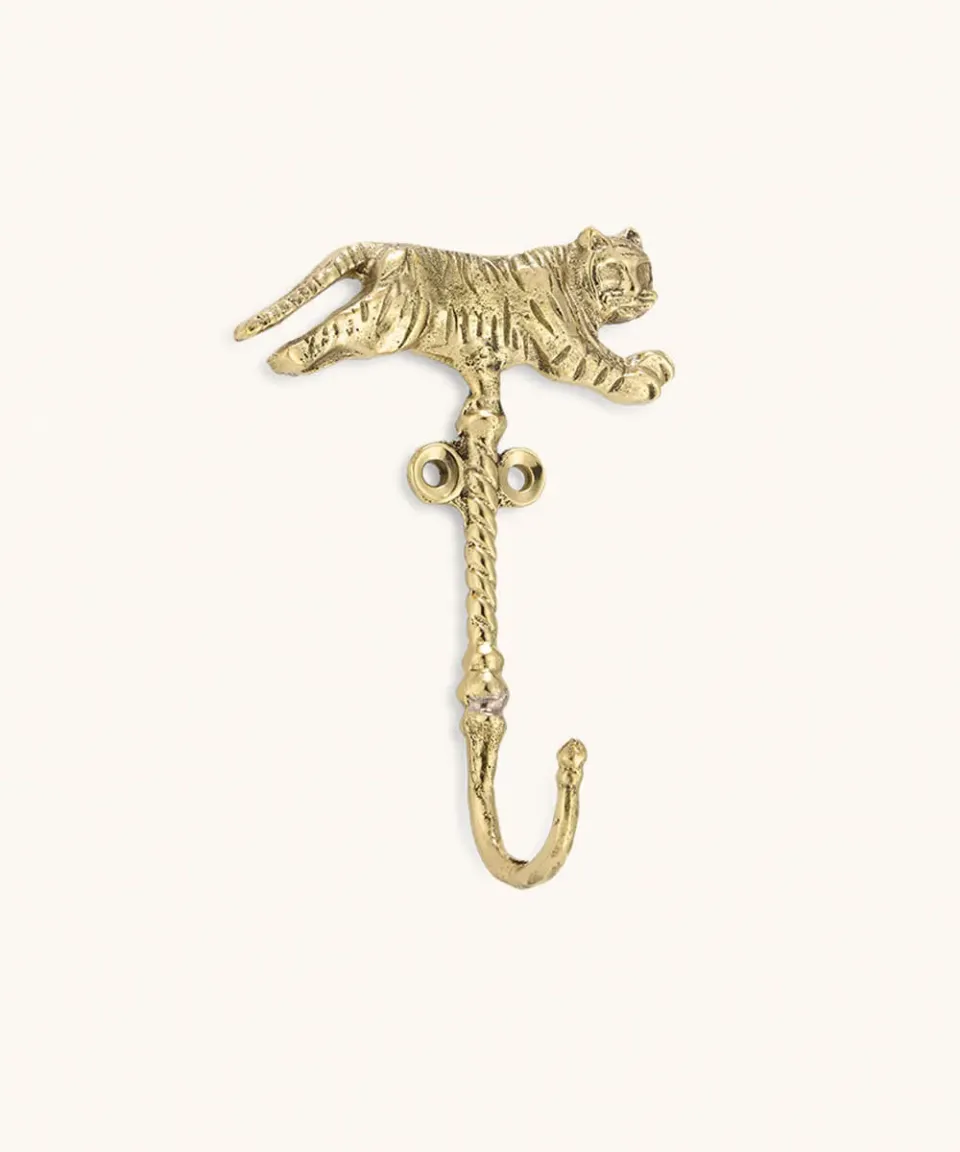 Doing Goods Tyler Tigre Wandhaken Tiger Messing