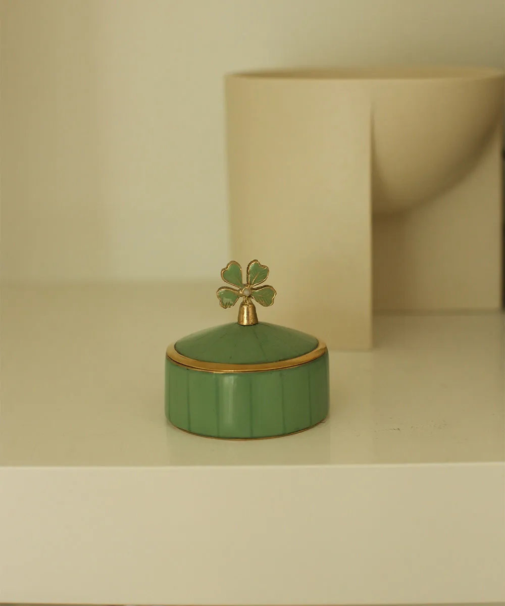 Doing Goods Lucky Clover Circus Dose mittel grün Messing