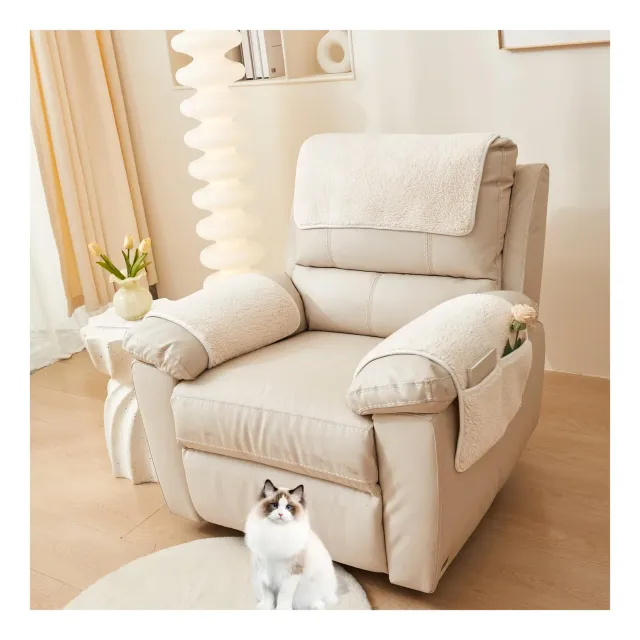 HonunGron Armlehnenschoner Lamm Beige 1-Sitzer 3Stk