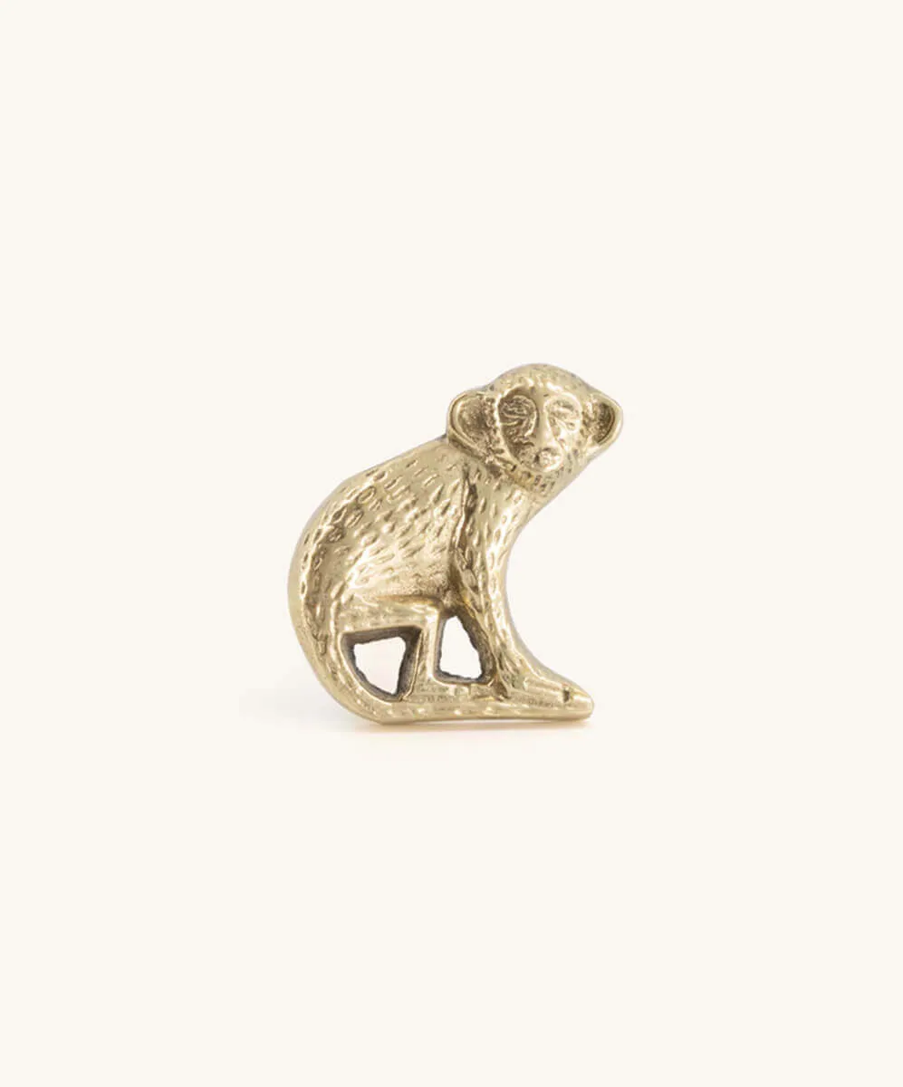 Doing Goods Peppin Möbelknopf Monkey Left Messing