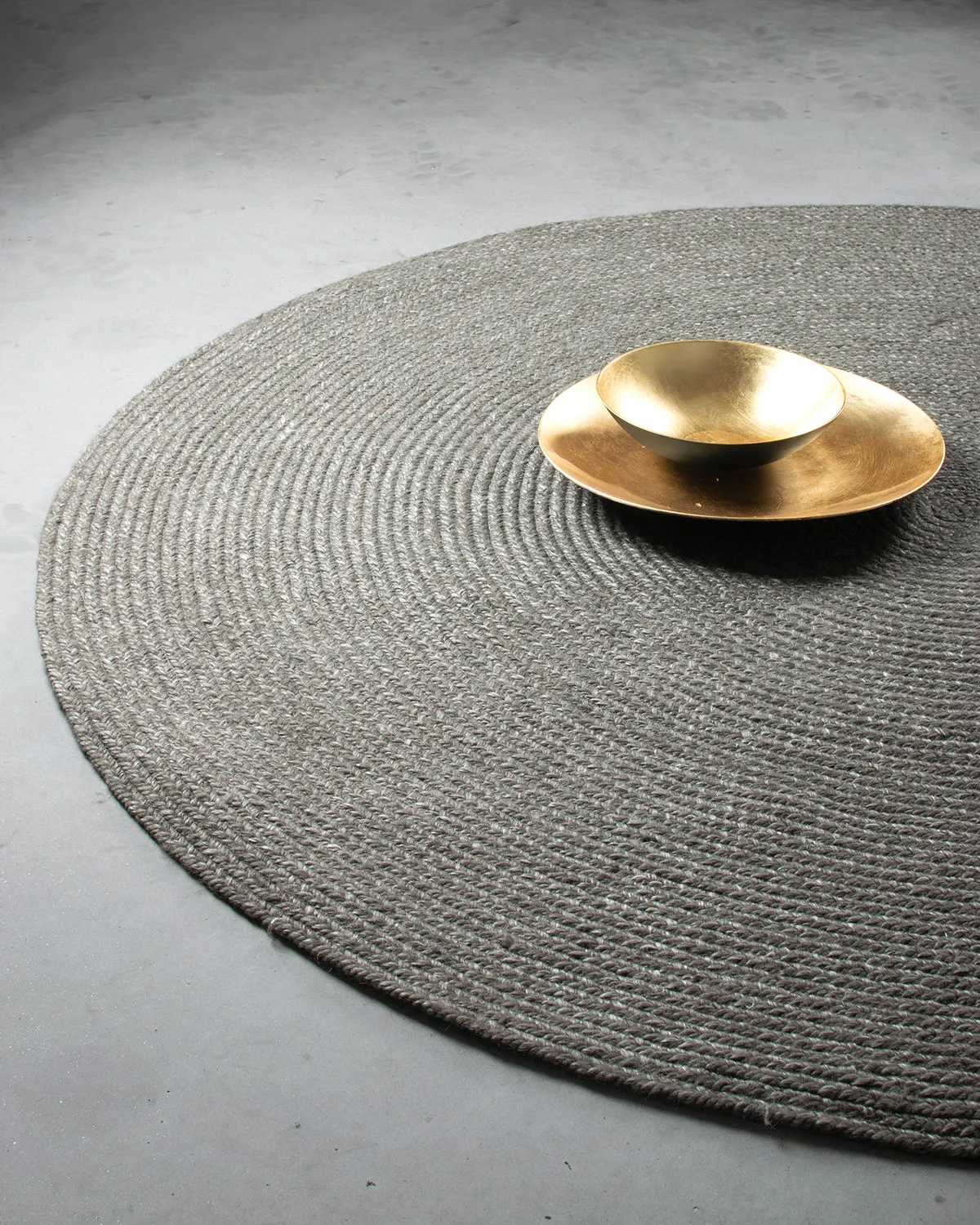 HC Interior Rugs Stavanger 3300-033 Teppich Dunkelgrau Ø200