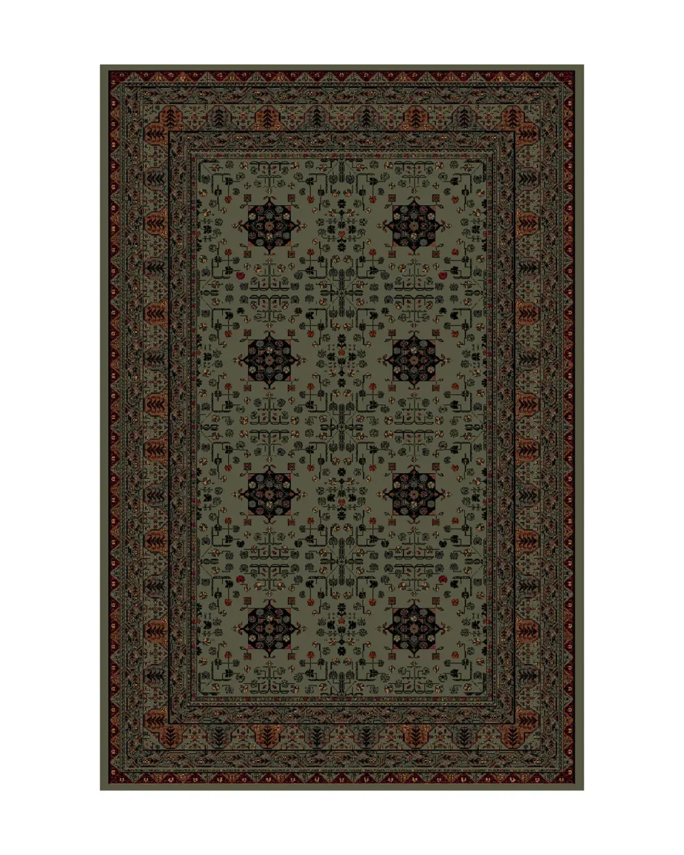 HC Interior Rugs Napoleon 43002-400 Wollteppich Grün Wilton