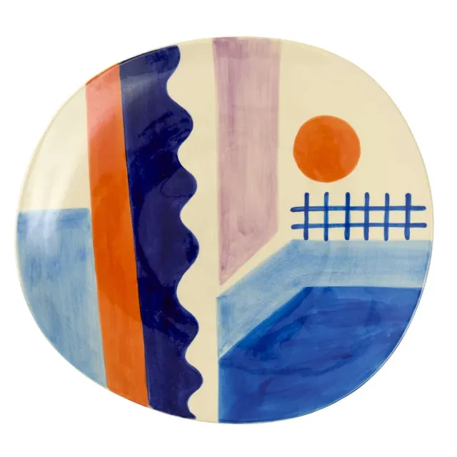 Donna Wilson Sun Sea Servierplatte Steinzeug 36x38cm