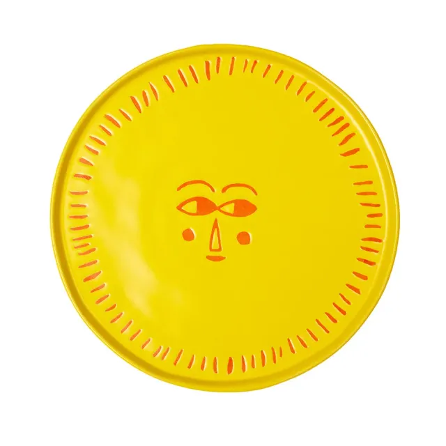 Donna Wilson Sunshine Teller Steingut Gelb 21cm