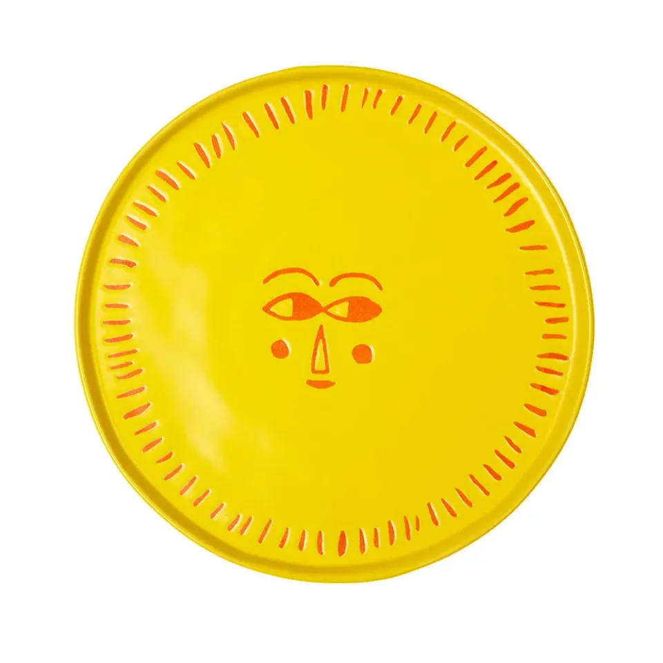 Donna Wilson Sunshine Teller Steingut Gelb 21cm