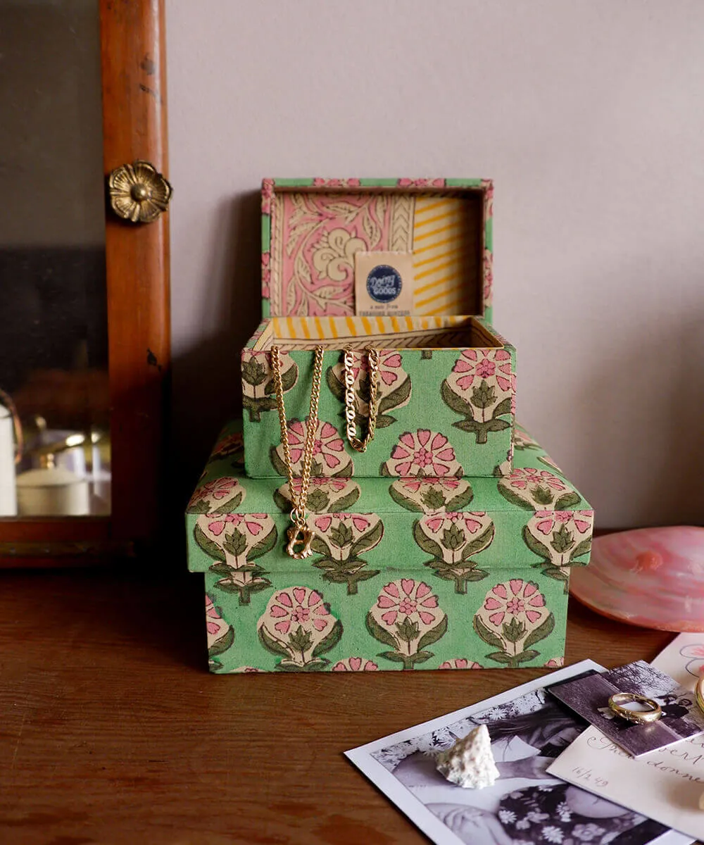 Doing Goods Emma Stoffboxen Set Baumwolle sechseckig