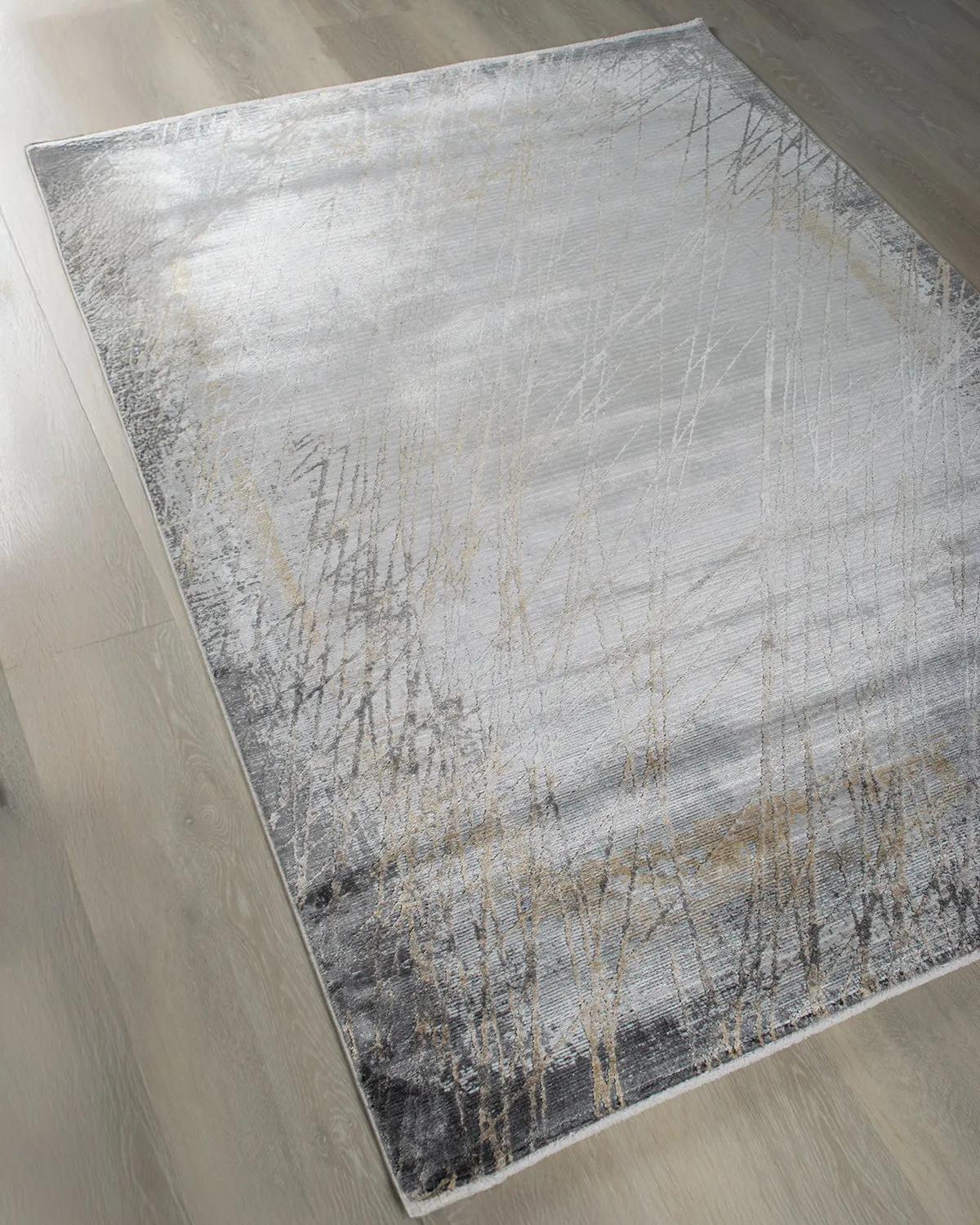 HC Interior Rugs Luton 8100-022 Teppich Grau Viskose