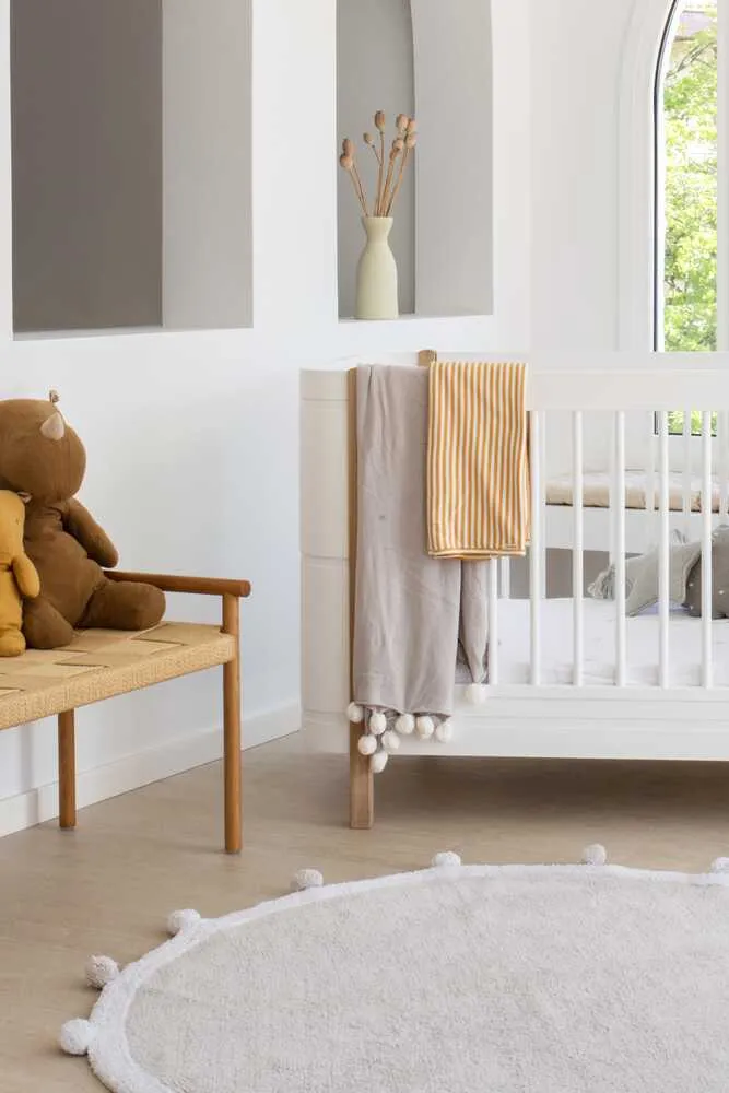 Lorena Canals Bubbly Babydecke 100x120 hellgrau Baumwolle