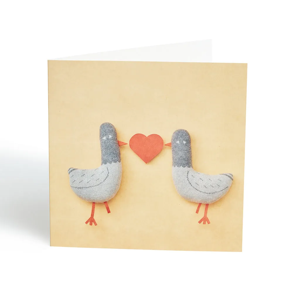 Donna Wilson Pigeons Love Karte quadratisch blanko