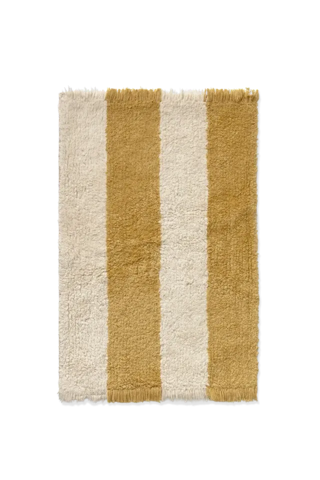Lorena Canals Cabana Lines Teppichmuster Natural Dark Honey