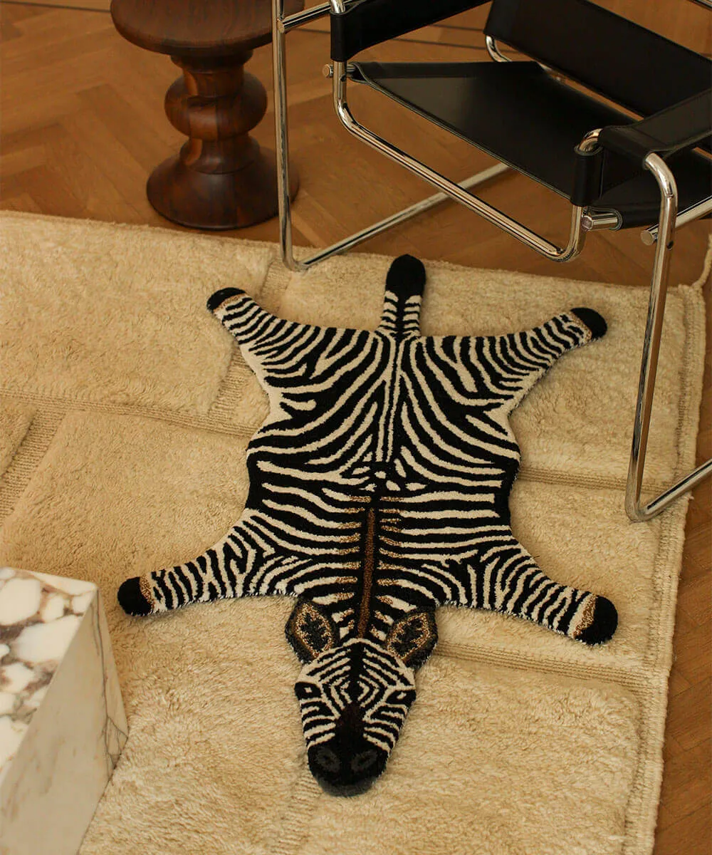 Doing Goods Tapis Amis Stripey Zebra Small Teppich Wolle