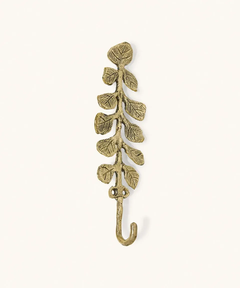 Doing Goods Bea Botanical Wandhaken Messing 19,5 cm