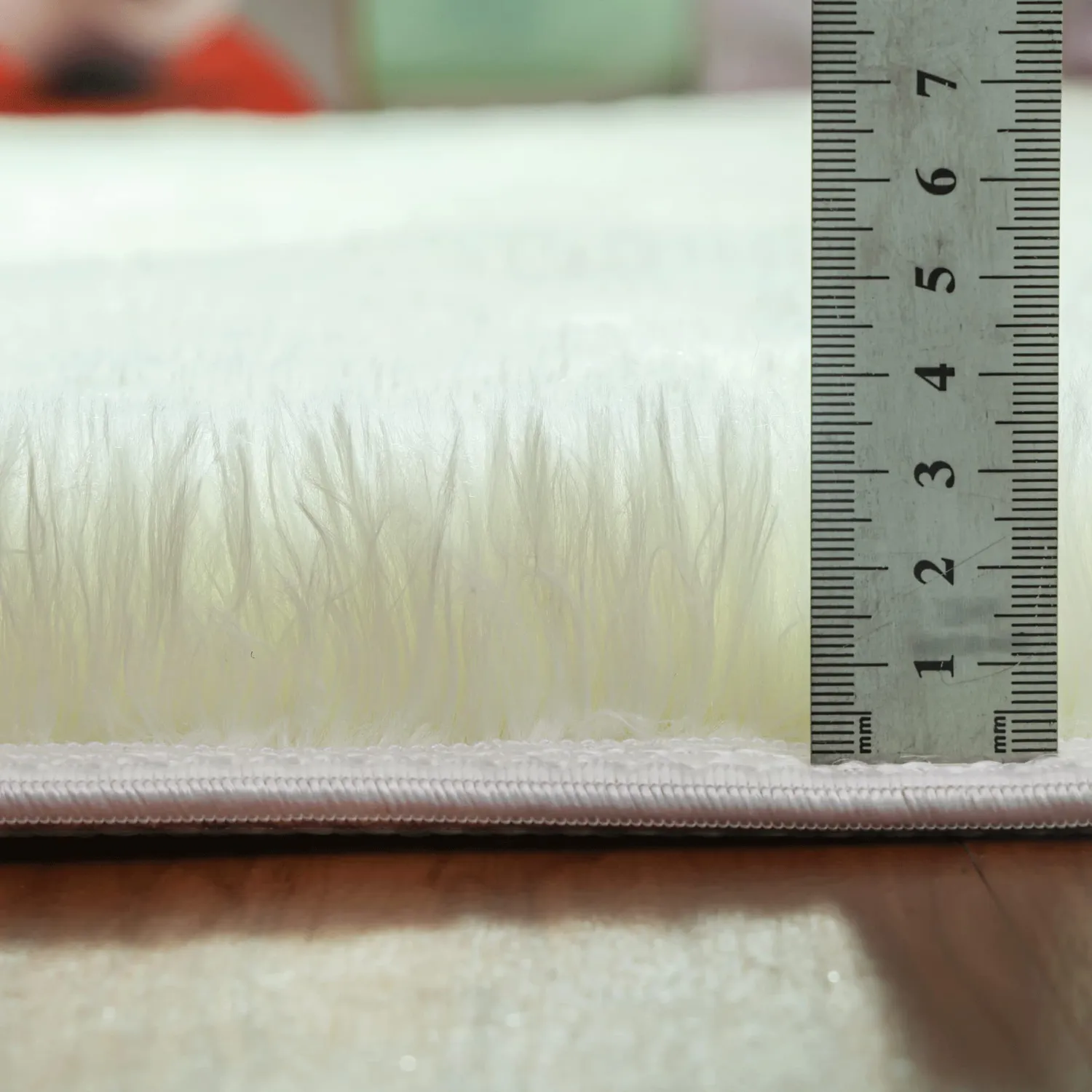 QUANHAO Plüschteppich 80 x 120 cm Weiß Hochflor