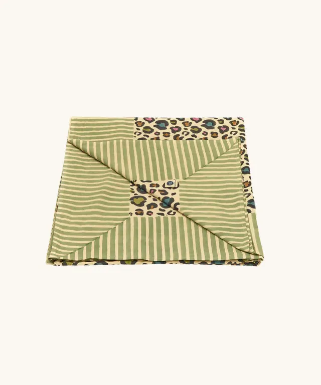 Doing Goods Disco Leopard Single Plaid Decke 220x140 Beutel