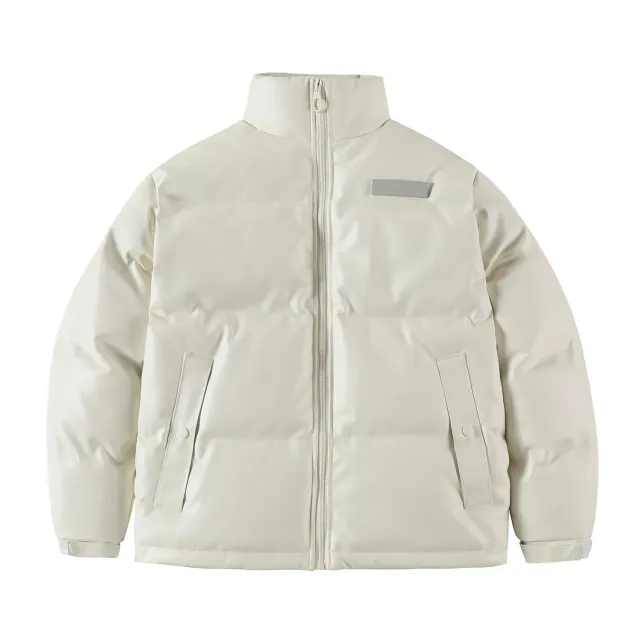 HonunGron Herren Winterjacke Kunstleder Winddicht Wasserdicht