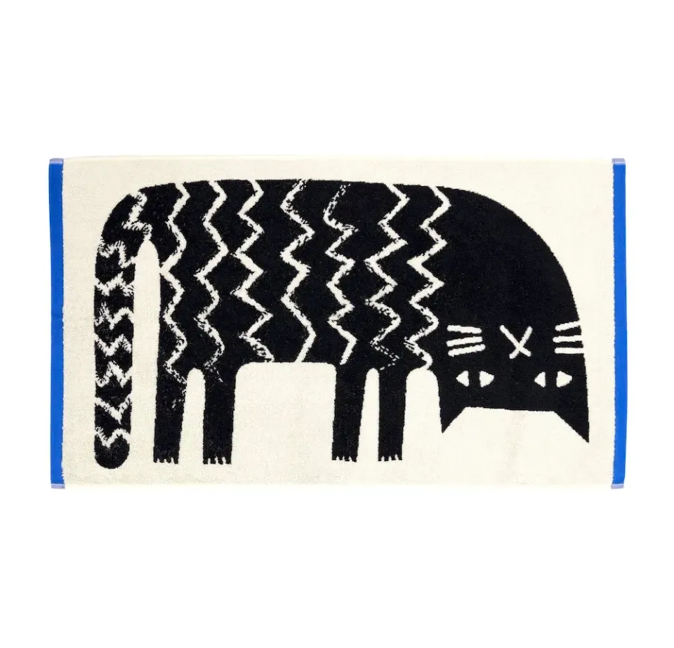 Donna Wilson Lazy Cat Handtuch 50x90 Katzenmotiv