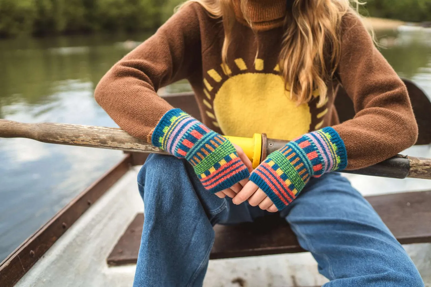 Donna Wilson Multi Stripe Stulpen Lammwolle gestreift