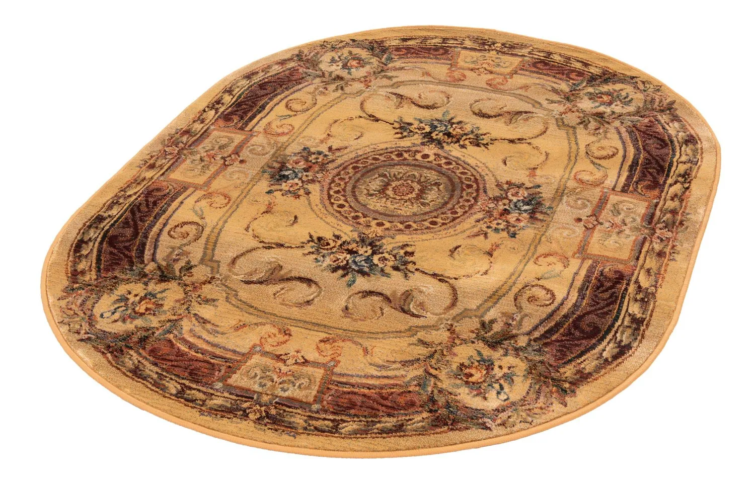 THEKO Gabiro Orientteppich 68x135 Beige-Gold Polypropylen