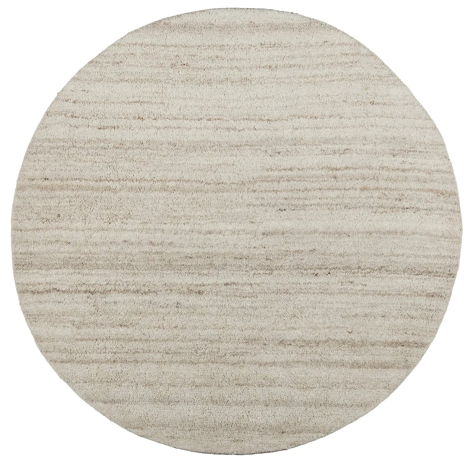 THEKO Royal Berber Teppich rund 150 cm Melange Schurwolle