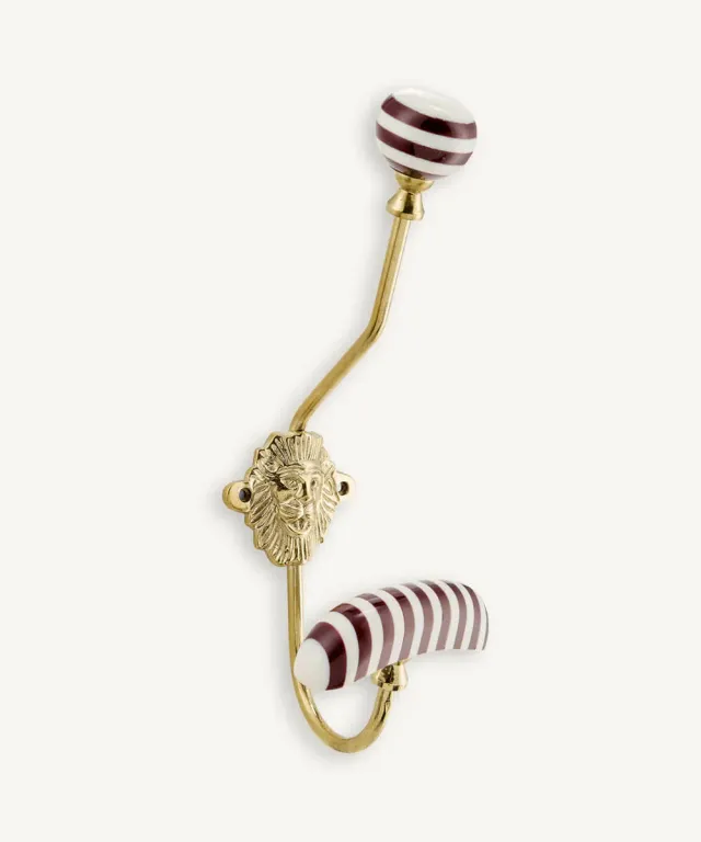 Doing Goods Mighty Lion Wandhaken gold 21 cm Messing