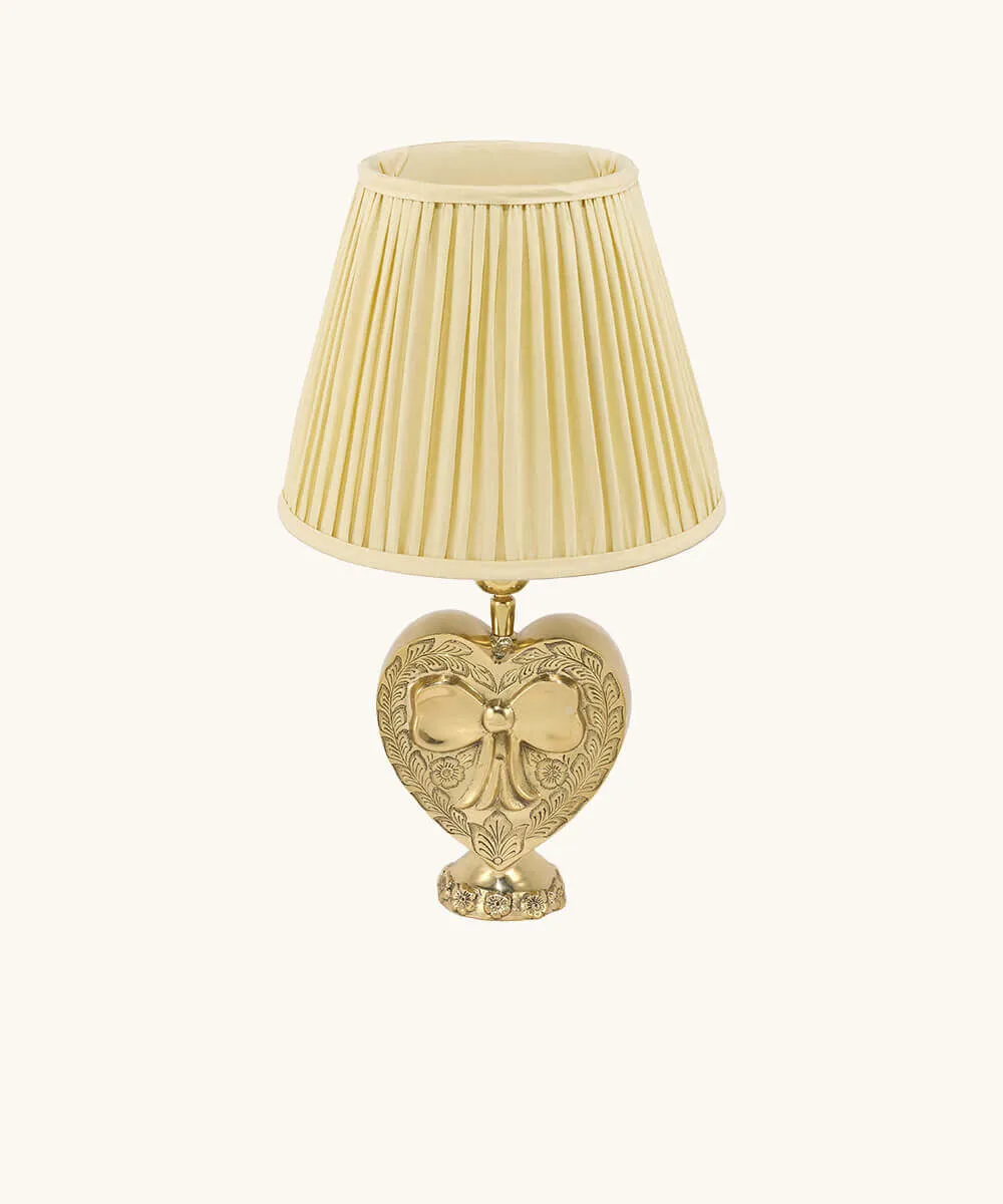 Doing Goods Kiara Lampenschirm Seide Bouton d'Or 25 cm plissiert