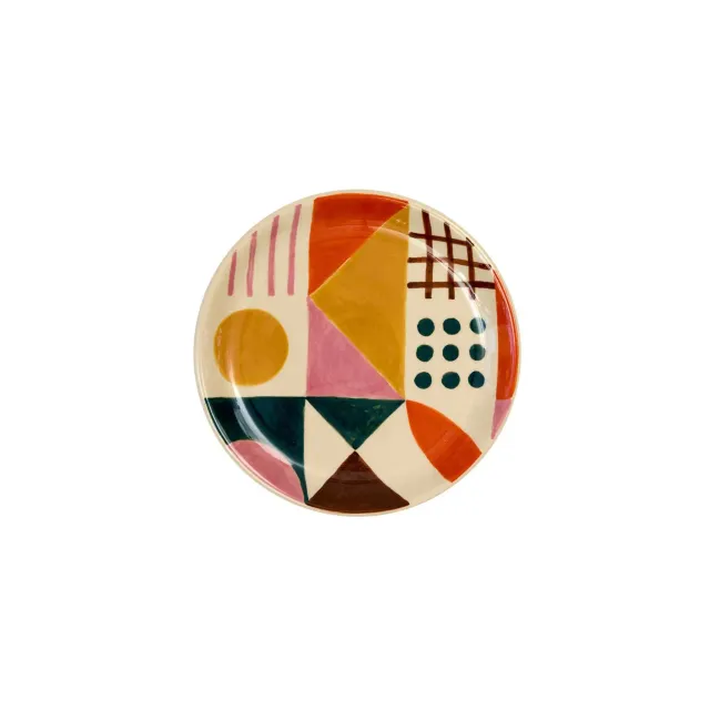 Donna Wilson Glypha Teller 19 cm Steingut geometrisch