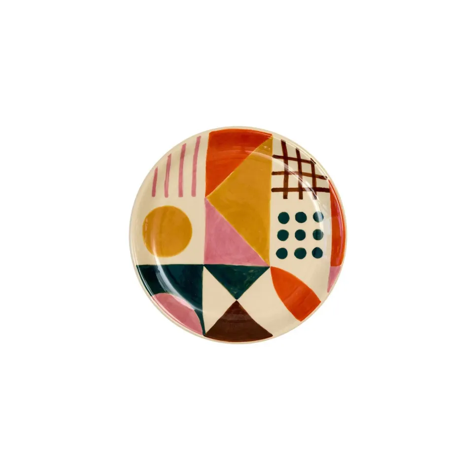 Donna Wilson Glypha Teller 19 cm Steingut geometrisch