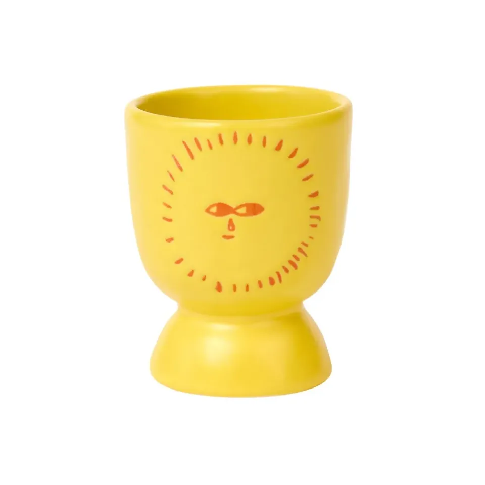 Donna Wilson Sunshine Eierbecher Steingut gelb