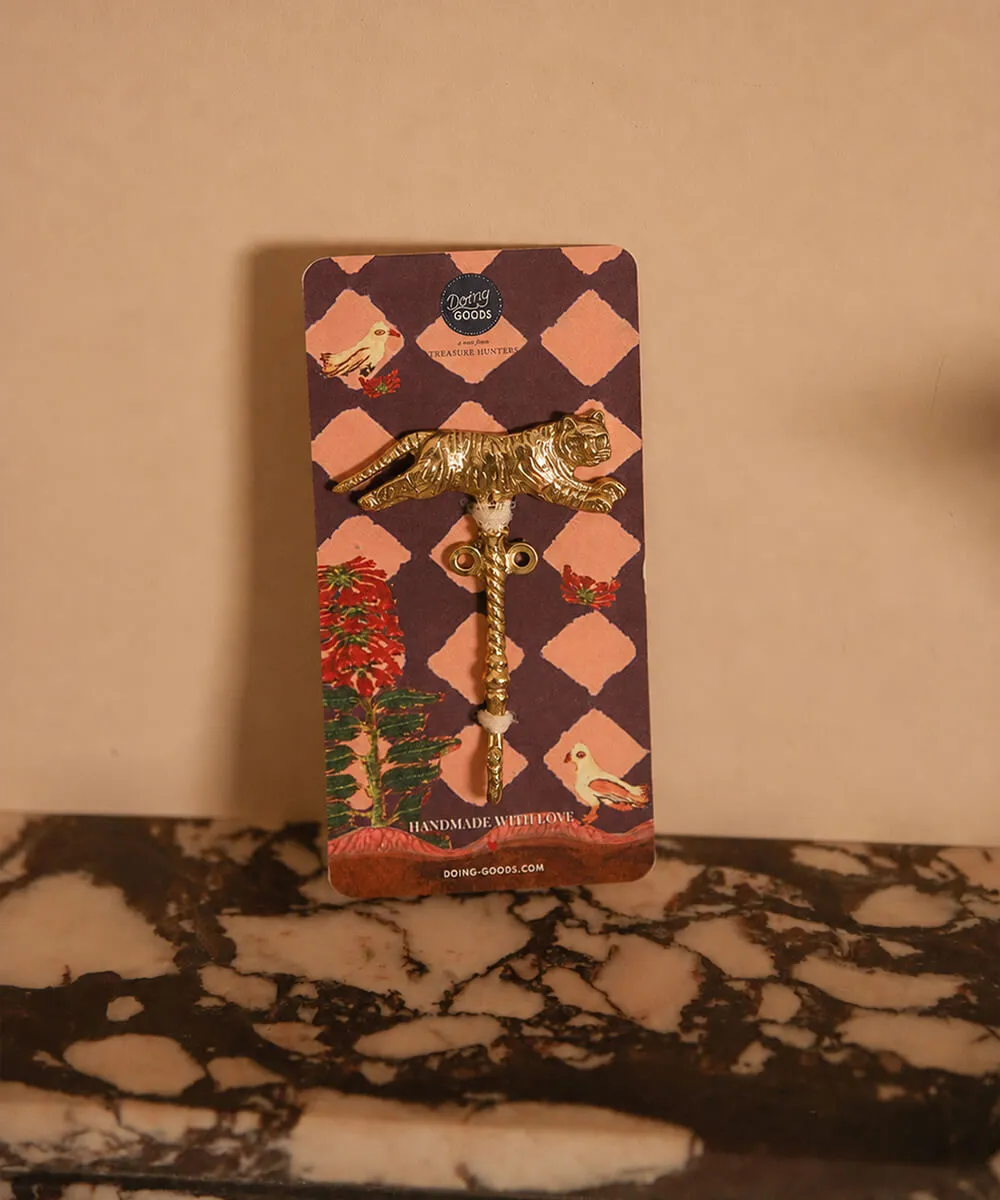 Doing Goods Tyler Tigre Wandhaken Tiger Messing