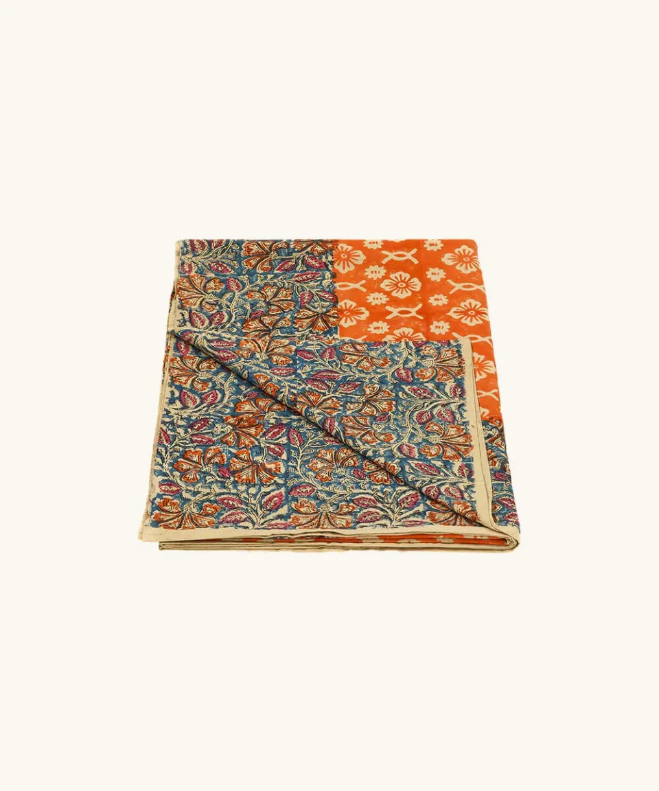Doing Goods Ulla Tischdecke XL 160x350 Orange floral