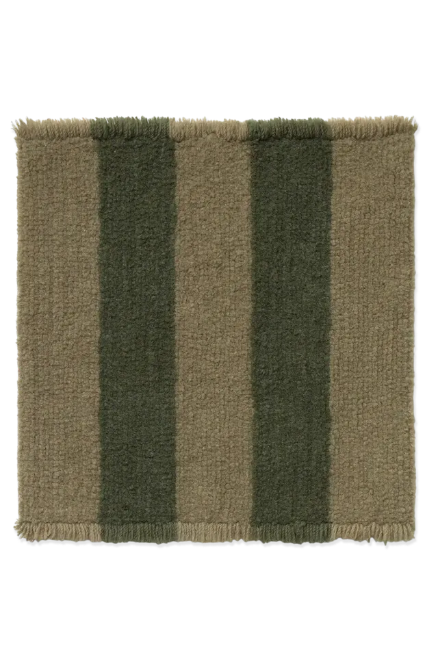 Lorena Canals Cabana Lines Teppichmuster Wolle Khaki Grün