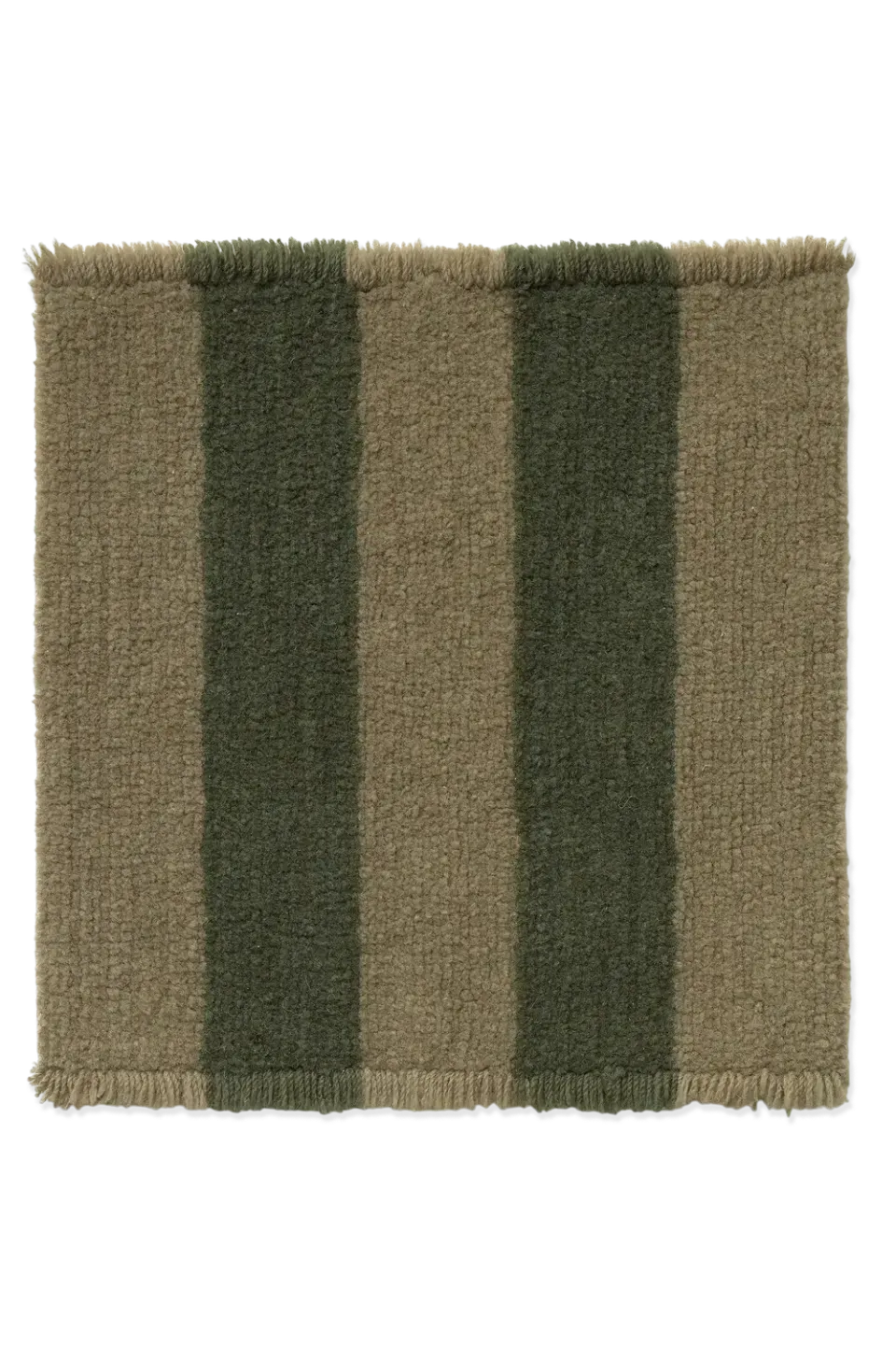 Lorena Canals Cabana Lines Teppichmuster Wolle Khaki Grün