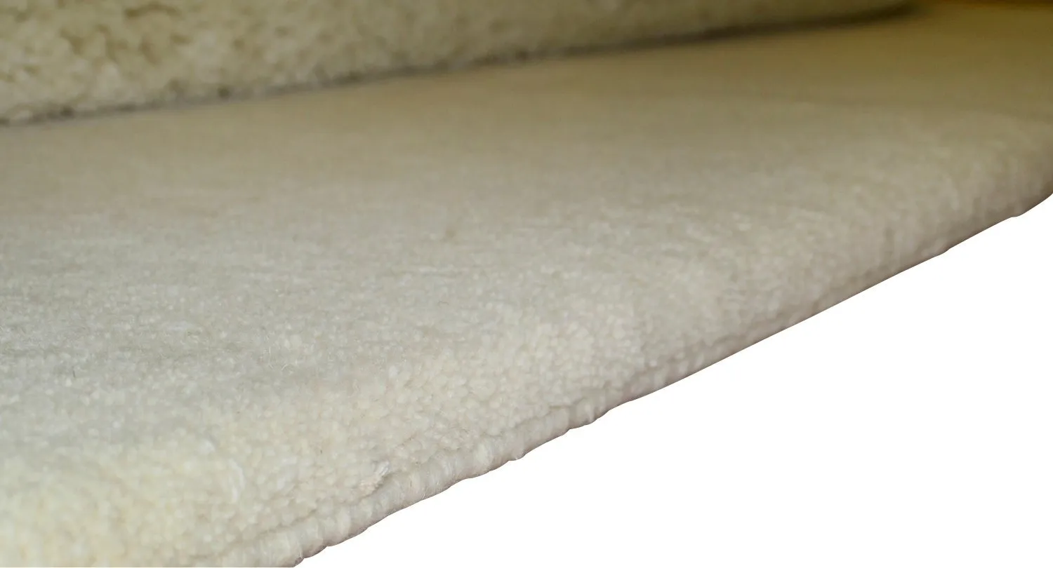 THEKO Imaba Super Teppich Weiß 70x140 Schurwolle