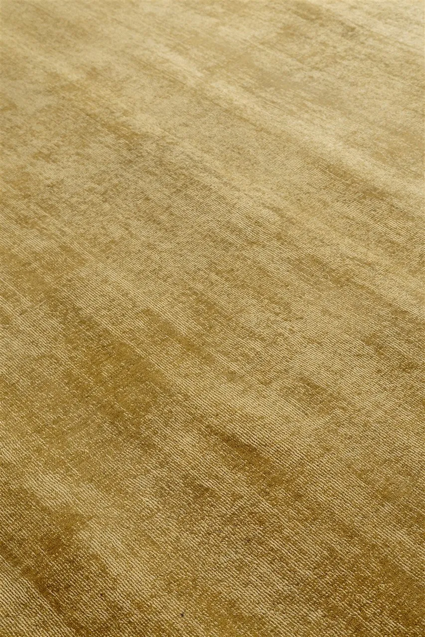 Amini Grace Mustard Teppich 200x300 Wolle Seide meliert