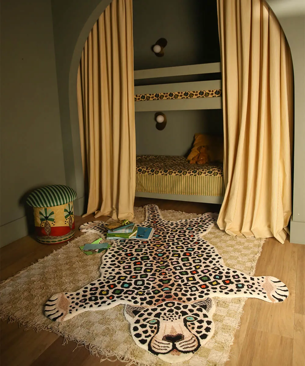 Doing Goods Disco Leopard XL Wollteppich Wolle