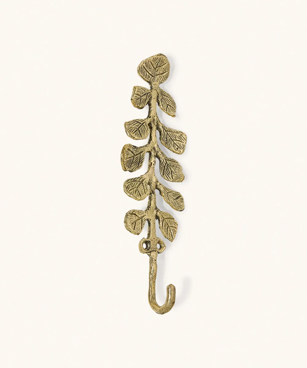 Doing Goods Bea Botanical Wandhaken Messing 19,5 cm