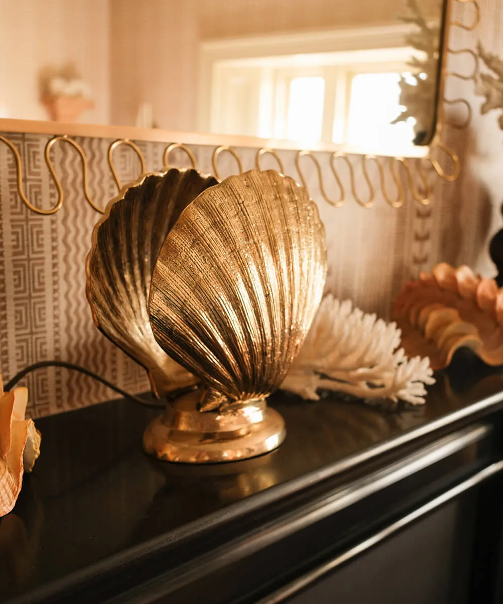 Doing Goods Scarlett Muschel Tischlampe Gold E27