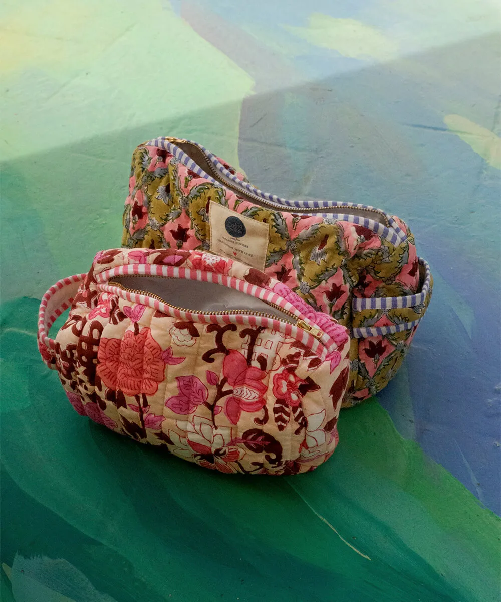 Doing Goods Molly Kosmetiktasche Medium Floral Rosa 20cm