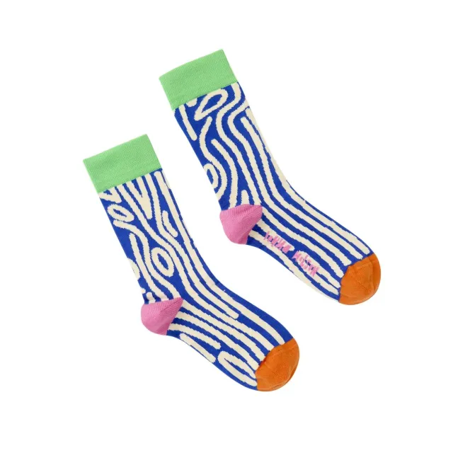 Donna Wilson Woolywood Blue Socken Bio-Baumwolle