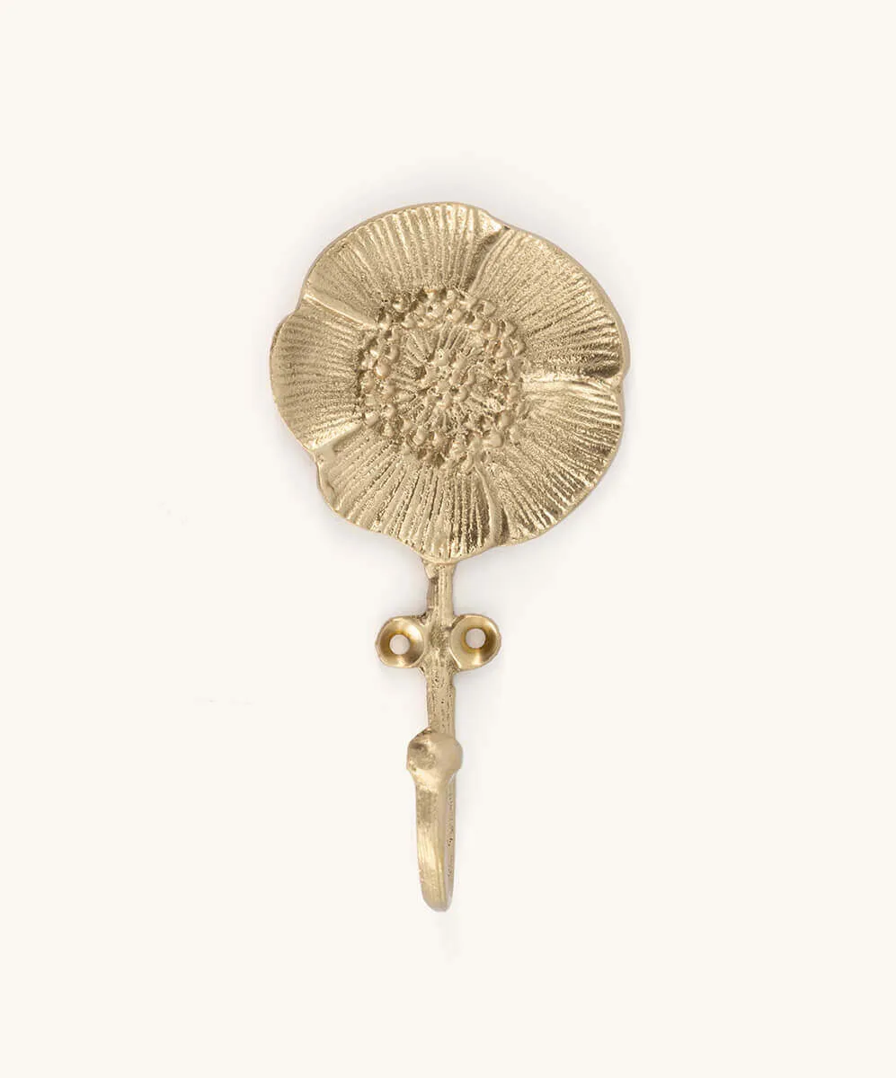Doing Goods Mia Poppy Wandhaken Messing