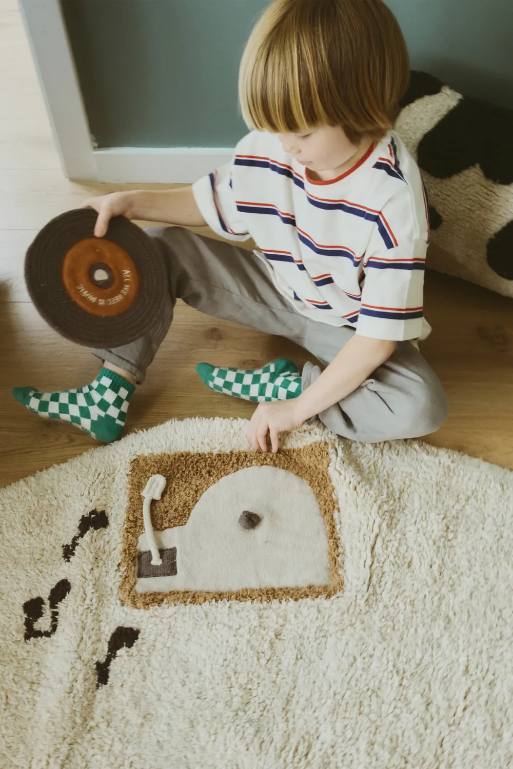 Lorena Canals Music Spielteppich rund 140 cm waschbar bunt