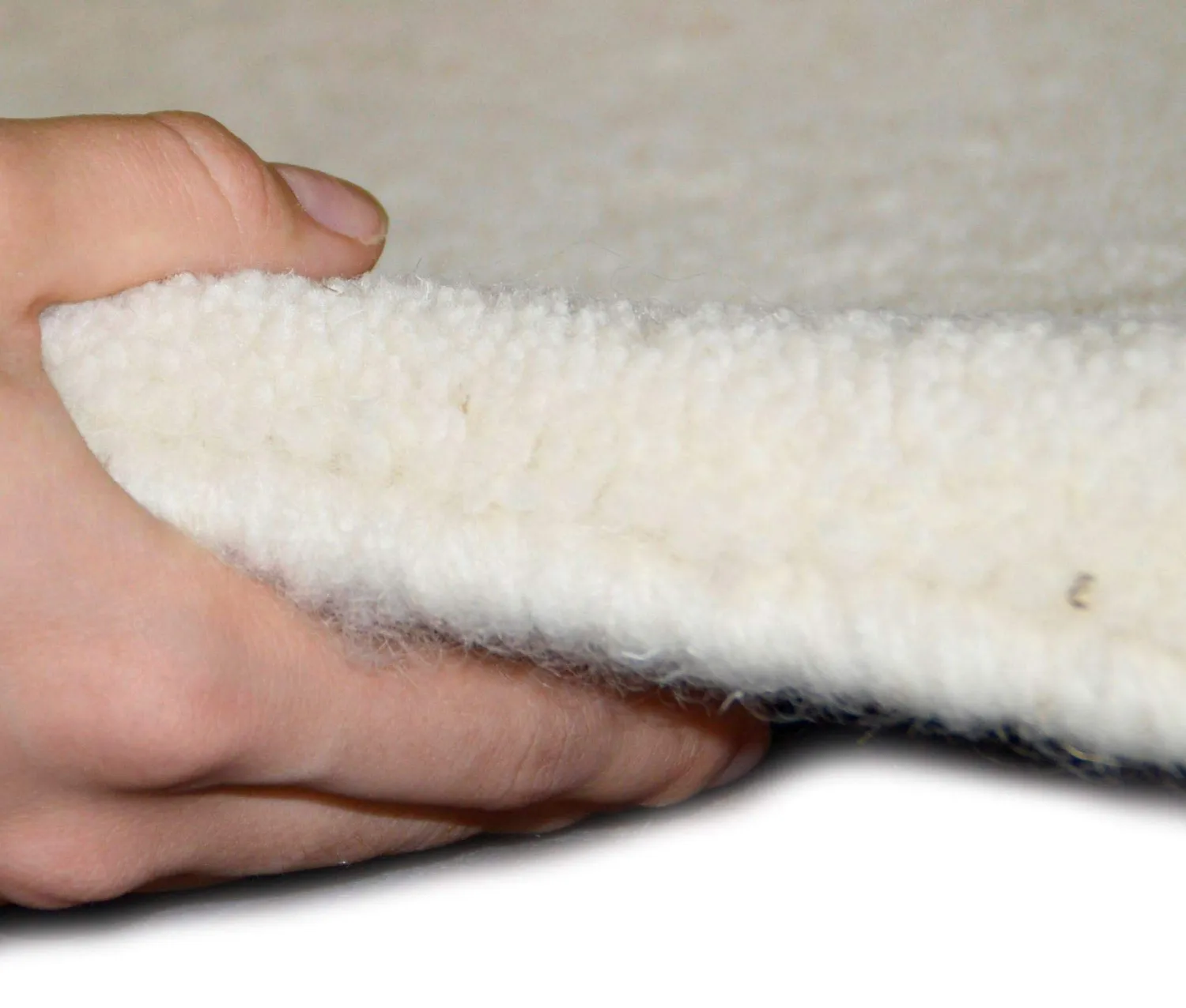 THEKO Imaba Super Teppich 40x60 Weiß Schurwolle